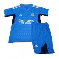 Camisa de time de futebol Real Madrid Goleiro Replicas 2º Equipamento Infantil 2023-24 Manga Curta (+ Calças curtas)